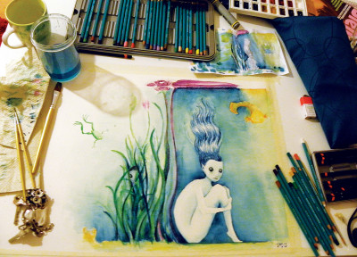 Vedenhaltijakuvitus oli ainut kuva, joka pysyi lähes muuttumattomana testauksen jälkeen.