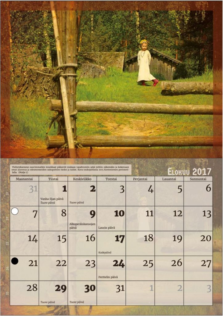 Taivaannaula kalenteri 2017