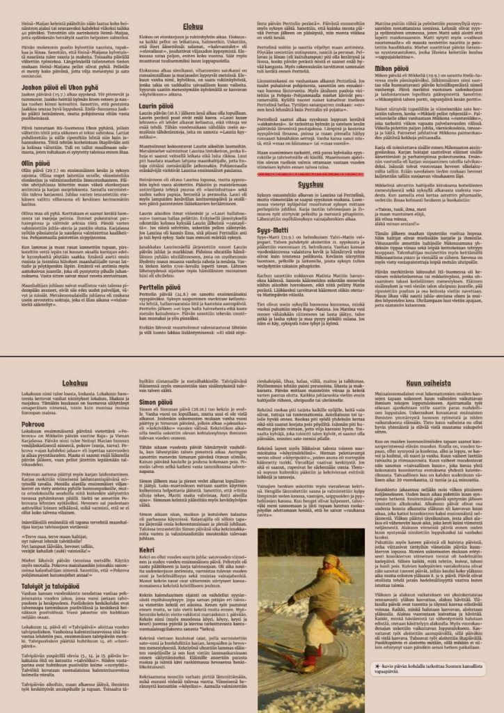 Taivaannaula kalenteri 2017